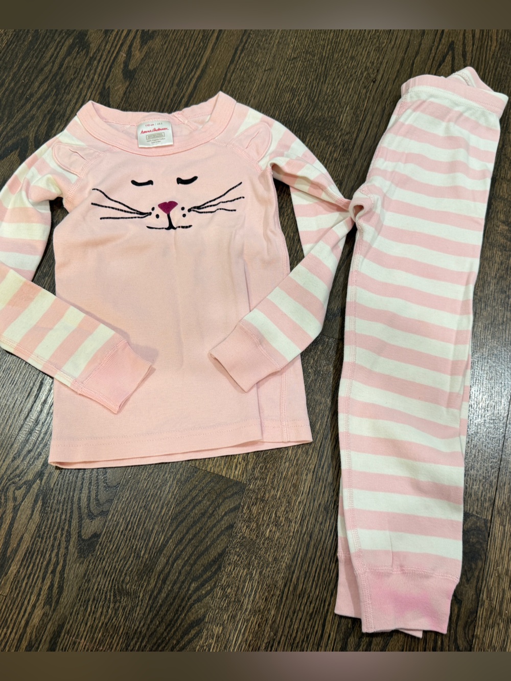 Hanna Andersson Bunny Striped Pajama Set (5T)